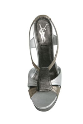 Tribute Platform Sandal in Metallic Leather